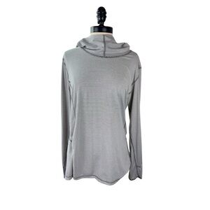 Danskin Gray Striped Hoodie